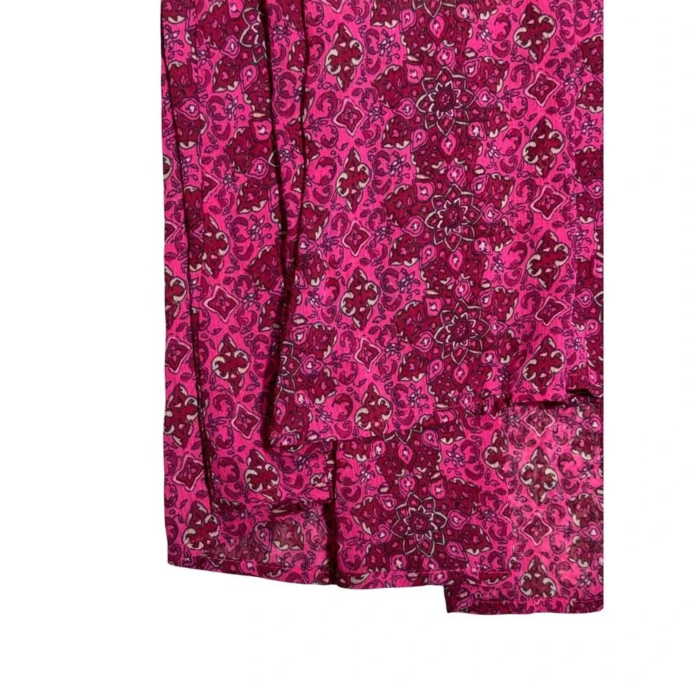 Hollister Maxi Dress Strapless Size M Pink All Over Floral Boho Flowy Indie Y2K - Picture 2 of 7